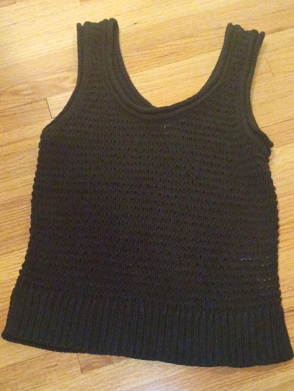 Madewell Black Knit Tank Top - Women's Sleeveless Sweater